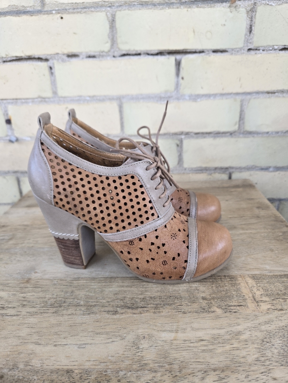 Gold Button Heels